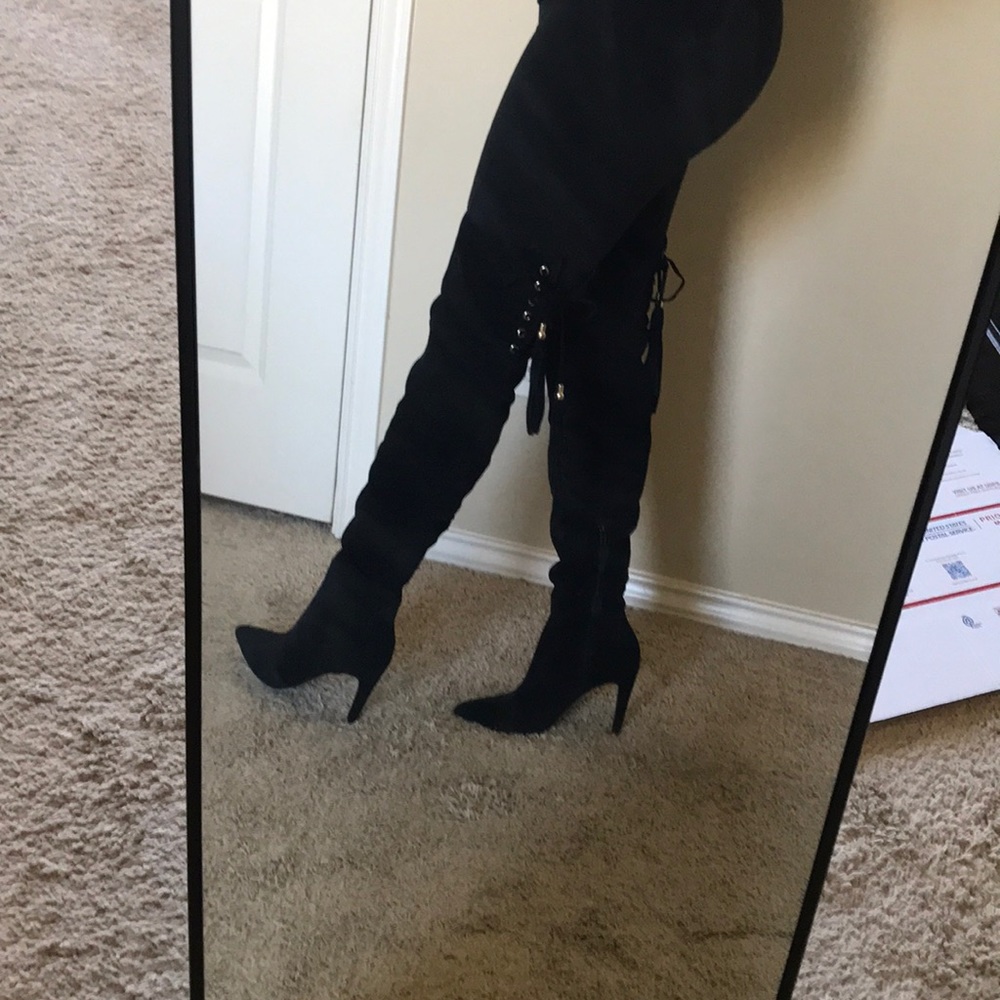 Over the Knee Genuine Leather Suede Boots